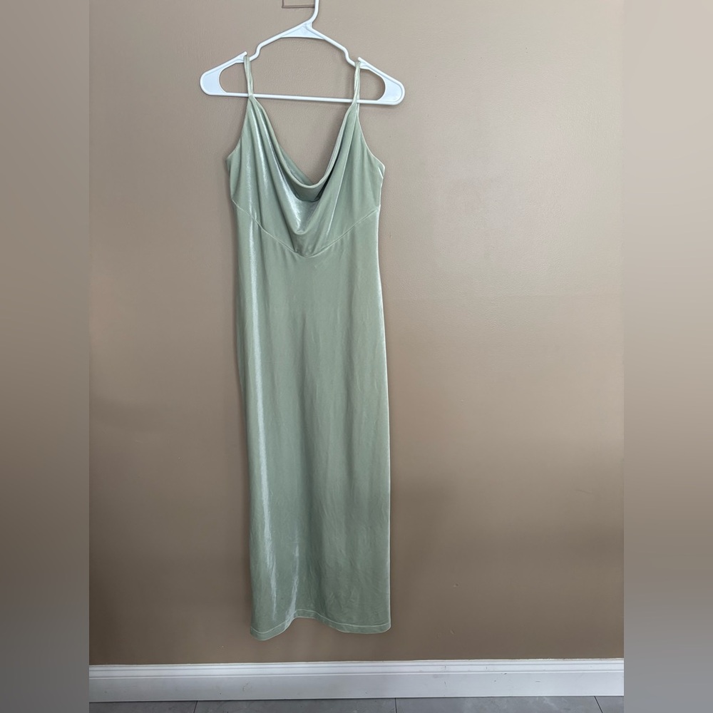 Early 2000s ABS Collection Elegant Sage Green Dress